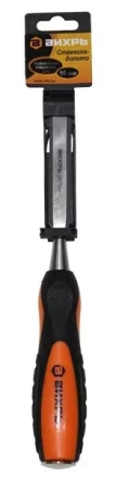 Стамеска-долото 16 мм двухкомпонентная усиленная рукоятка CrV Вихрь купить в Челябинске