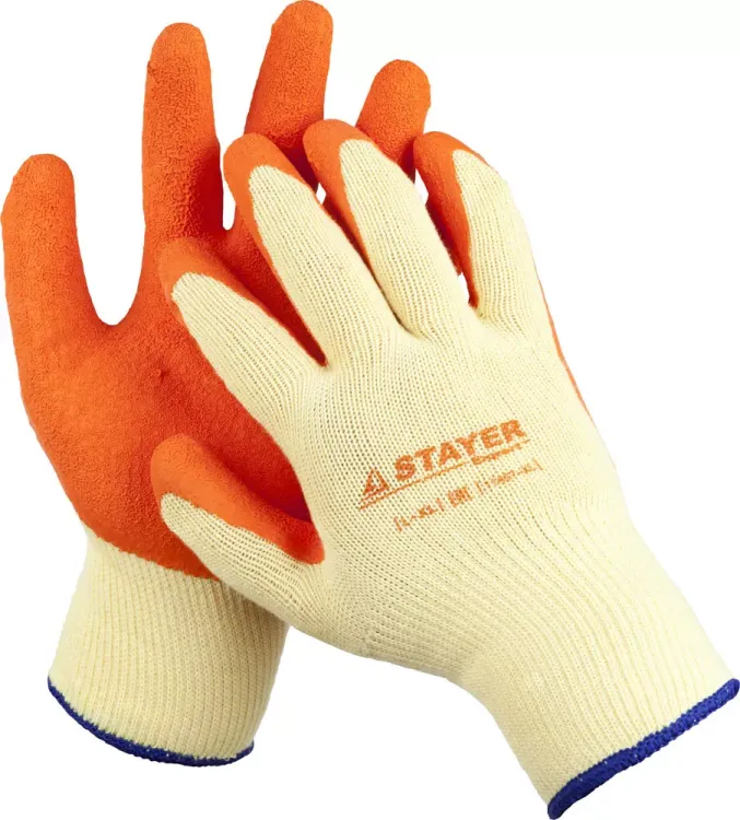 Перчатки STAYER "EXPERT"  рабочие с рельефным латексным покрытием, 10 класс, L-XL 11407-XL купить в Челябинске