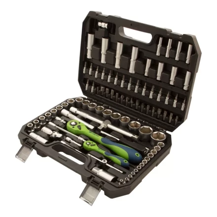 Набор инструментов 94 предмета, CrV, 1/2&quot;, 1/4&quot; Сибртех 13509 купить в Челябинске