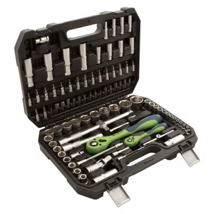 Набор инструментов 94 предмета, CrV, 1/2&quot;, 1/4&quot; Сибртех 13509 купить в Челябинске