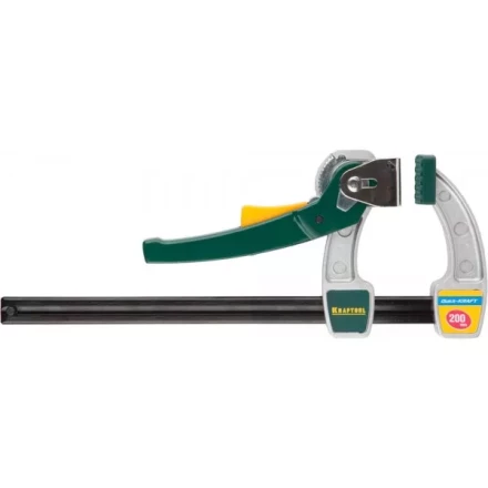 Струбцина KRAFTOOL, рычажная, быстрозажимная, тип &quot;F&quot;, 75х200 мм 32019-75-200 купить в Челябинске