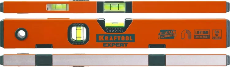 Уровень KRAFTOOL "PROKRAFT-M" коробч. магнит., 2 ампулы, 0,5 мм/м, 400мм 34712-040_z01 купить в Челябинске