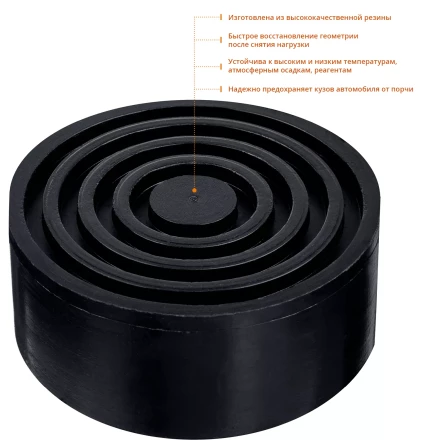 ЗУБР РШ-45, D105/H45 мм, резиновая опора для домкрата, Профессионал (43005-45) купить в Челябинске