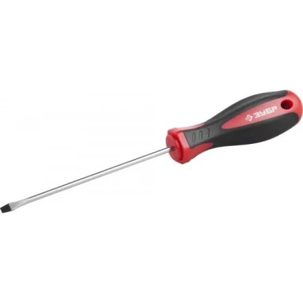 Отвертка ЗУБР "МАСТЕР", Cr-v, эргономичная двухкомпонентная рукоятка, SL3,0x100мм 25061-3.0-100_z03 купить в Челябинске