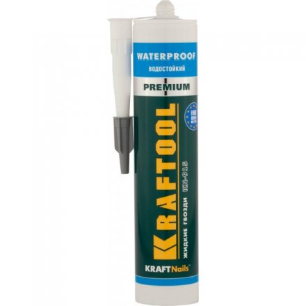 Клей монтажный KRAFTOOL KraftNails Premium KN-915, водостойкий с антисептиком, для ванн и душевых, 310мл 41345_z01 купить в Челябинске