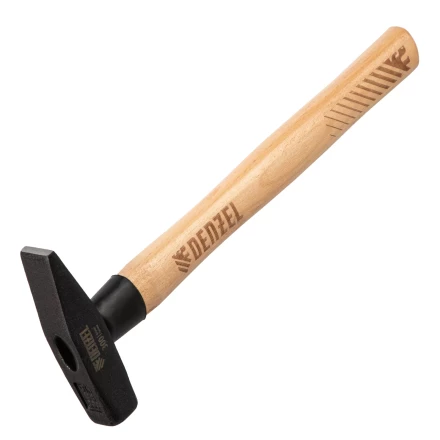 Молоток слесарный, 300 г Denzel, кованый квадратный боек, буковая рукоятка, 10427 купить в Челябинске