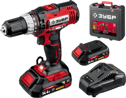 Дрель-шуруповерт, 2 АКБ С1-14 (2 Ач), в кейсе ДШЛ-145-22 серия «МАСТЕР» купить в Челябинске