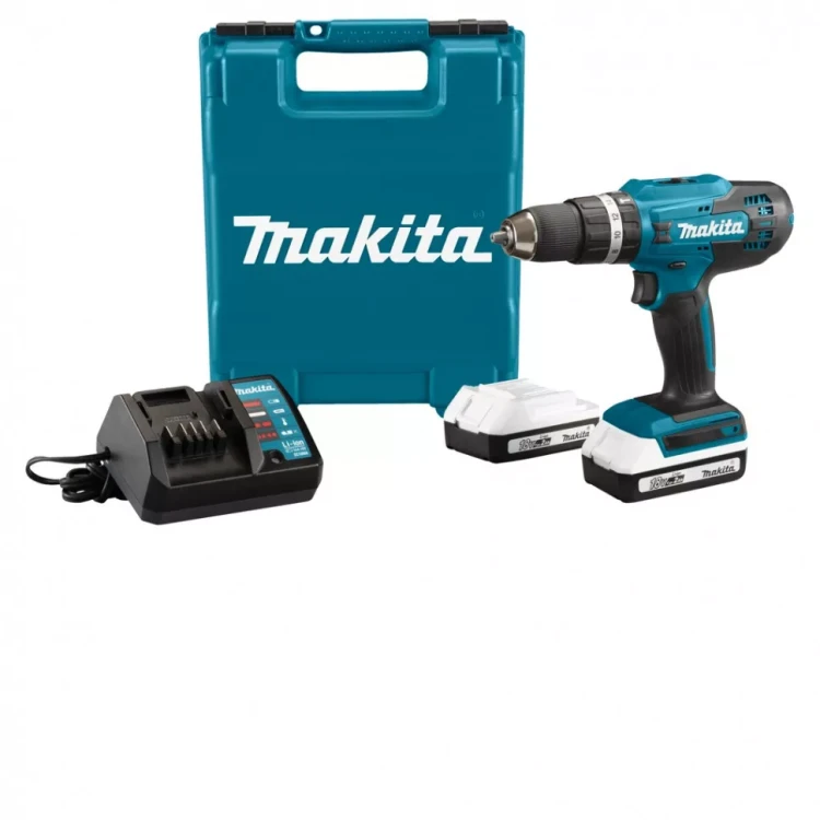 Аккумуляторная ударная 18В дрель-шуруповерт Makita HP488D002 (2*АКБ 1.5Ач тип G, ЗУ) купить в Челябинске