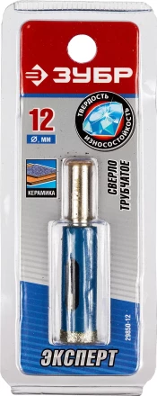 Сверло ЗУБР алмазное трубчатое по стеклу, зерно 100, 22мм 29860-22 купить в Челябинске