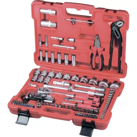 Набор слесарно-монтажный с квадратами 1/4&quot;, 1/2&quot; и 5/16&quot;, 117 предм  MATRIX PROFI 13587 купить в Челябинске