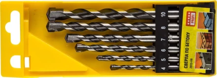 Набор STAYER &quot;PROFESSIONAL&quot;: Свёрла по бетону, ударные 4, 5, 6, 6, 8, 10мм, 6шт 2915-H6 купить в Челябинске