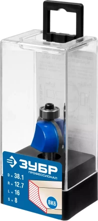 ЗУБР 38.1 x 16 мм, радиус 12.7 мм, фреза кромочная калевочная №2, Профессионал (28702-38.1) купить в Челябинске