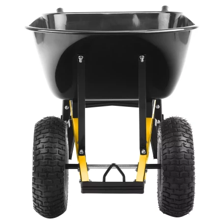 Тачка строительная усиленная объем 140 л 250 кг двухколесная колесо 15х6.00-6 Denzel 69000 купить в Челябинске