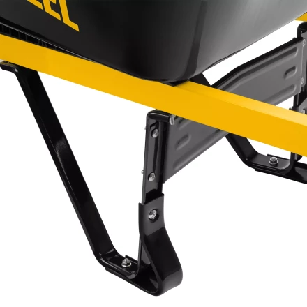 Тачка строительная усиленная объем 140 л 250 кг двухколесная колесо 15х6.00-6 Denzel 69000 купить в Челябинске