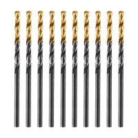 Сверло по металлу, 2,5 мм, HSS-Tin, Golden Tip, 10 шт. Denzel 717204