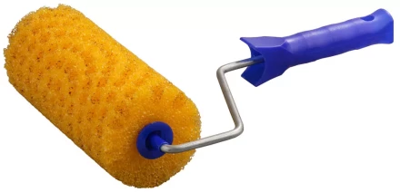 Валик &quot;СТРУКТУРНЫЙ ПОРОЛОН В ГОРОШЕК&quot; малярный в сборе, бюгель 6мм, 80x180мм, STAYER Profi 0367-18 купить в Челябинске