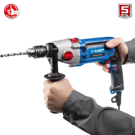 Дрель ударная двухскоростная + кейс ДУ-П850-2 ЭРМК серия ПРОФЕССИОНАЛ купить в Челябинске