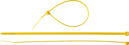 Кабельные стяжки желтые КС-Ж1 нейлоновые промфасовка серия ПРОФЕССИОНАЛ купить в Челябинске