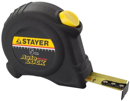 Рулетка STAYER &quot;MASTER&quot; &quot;AUTOLOCK&quot;, корпус с резиновым напылением, автостоп, 5мх19мм 2-34126-05-19_z01 купить в Челябинске
