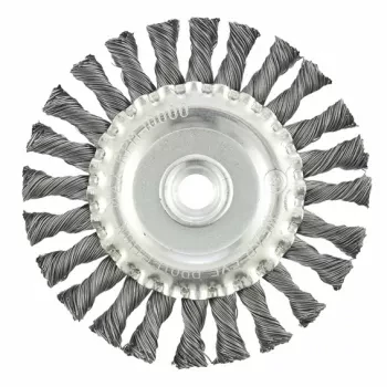 Щетка для УШМ 125 мм, М14, плоская, крученая  проволока 0,5 мм  MATRIX 74640 купить в Челябинске