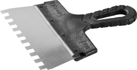 Шпатель ЗУБР &quot;МАСТЕР&quot; ФАСАДНЫЙ, нержавеющее полотно, 200мм, зуб 10х10мм 10078-20-10 купить в Челябинске