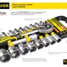 Набор STAYER "STANDARD": Торцовые головки (1/2") на пластиковом рельсе, трещотка, удлинитель, 10-24мм, 12 предметов 27750-H12 купить в Челябинске