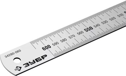 ЗУБР Про-60, длина 0.60 м, усиленная нержавеющая линейка, Профессионал (34280-060) купить в Челябинске