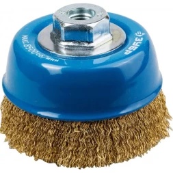 ЗУБР "ПРОФЕССИОНАЛ". Щетка чашечная для УШМ, витая латунированная стальная проволока 0,3мм, 100ммхМ14 3526-100_z02