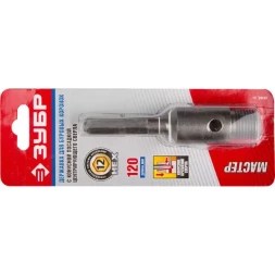 Державка ЗУБР для буровой коронки, коническая посадка центрирующего сверла, шестигранный хвост.,L-120мм 29182_z01