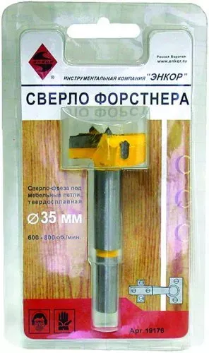 Сверло Форстнера ф35мм под меб. петли 1/12/48 19176 купить в Челябинске