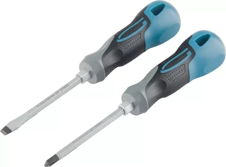 Набор отвёрток комбинированный 2 шт,S2 трехкомпонентная рукоятка GROSS 12168 купить в Челябинске