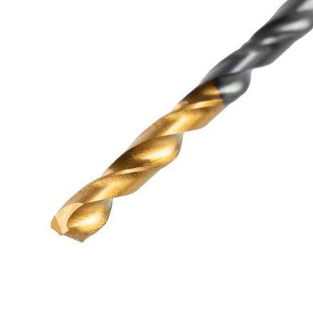 Сверло по металлу, 3 мм, HSS-Tin, Golden Tip, 10 шт. Denzel 717205 купить в Челябинске