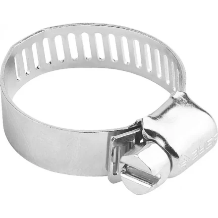 Хомуты ЗУБР &quot;ЭКСПЕРТ&quot;, оцинкованные, просечная лента 12 мм, 91-114 мм, 50 шт 37805-091-114-50 купить в Челябинске