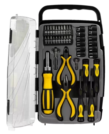 Набор STAYER "MASTER": Отвертка реверсивная с эргономичной ручкой, с насадками, в пластмассовом боксе, 41 предмет 25311-H41 купить в Челябинске