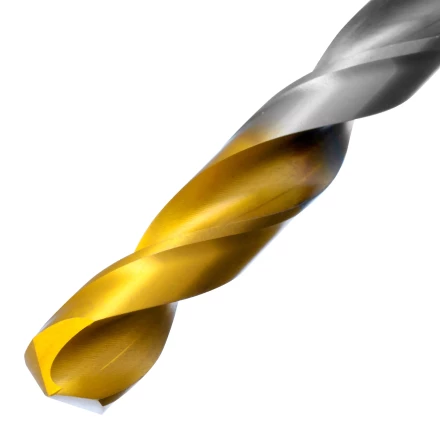 Сверло спиральное по металлу Denzel, 10 х 184 мм, Р6М5, Golden Tip, удлиненное 718263 купить в Челябинске