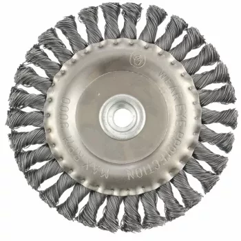 Щетка для УШМ 150 мм, М14, плоская, крученая  проволока 0,5 мм  MATRIX 74641 купить в Челябинске