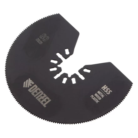 Насадка для МФИ отрезная полукруг Denzel 782301, HSS, по металлу и дереву, 80 мм х 1,2 мм, мелкий зуб купить в Челябинске