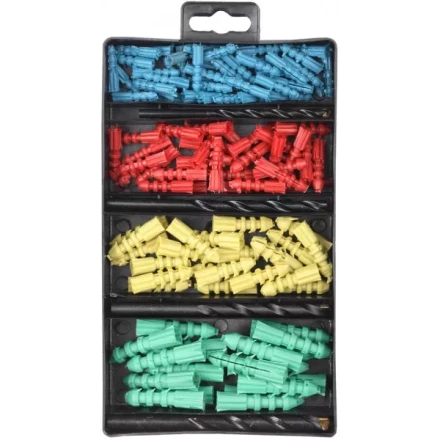 Набор ТЕВТОН Свёрла &quot;ХОББИ&quot; по бетону с дюбелями, 5, 6, 8, 10мм 2913-H4-120 купить в Челябинске