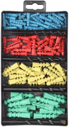 Набор ТЕВТОН Свёрла &quot;ХОББИ&quot; по бетону с дюбелями, 5, 6, 8, 10мм 2913-H4-120 купить в Челябинске