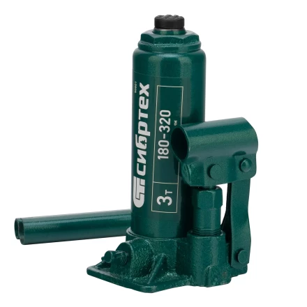 Домкрат гидравлический бутылочный Сибртех 50801, 3 т, 180-320 мм купить в Челябинске