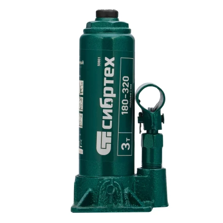 Домкрат гидравлический бутылочный Сибртех 50801, 3 т, 180-320 мм купить в Челябинске