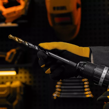 Сверло спиральное по металлу Denzel, 11 х 195 мм, Р6М5, Golden Tip, удлиненное 718264 купить в Челябинске