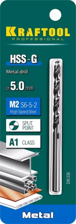 Сверла по металлу HSS-G Оберон 29651-5 купить в Челябинске