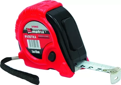 Рулетка Rubber 3 м х 16 мм обрезиненный корпус  MATRIX 31003 купить в Челябинске