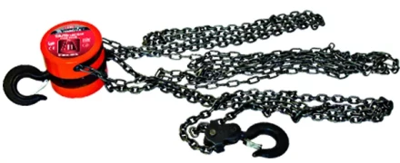 Таль цепная 1 т h  подъема 2.5 м расстояние между крюками 300 мм  MATRIX 519335 купить в Челябинске