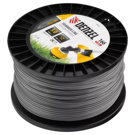 Леска для триммера двухкомпонентная звезда  Denzel 96843, 3,0мм х 166м, на DIN катушке EXTRA CORD купить в Челябинске