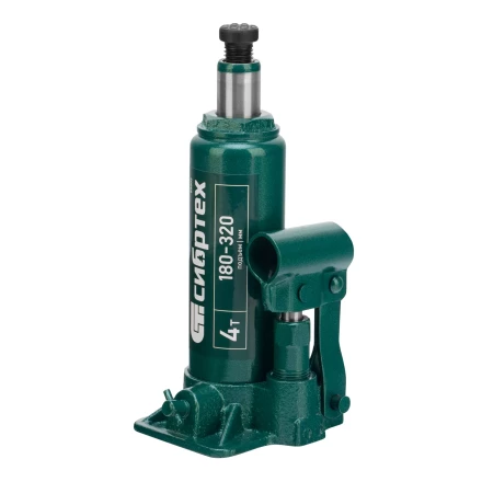 Домкрат гидравлический бутылочный Сибртех 50802, 4 т, 180-320 мм купить в Челябинске