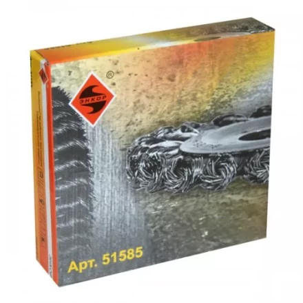 Щетка для УШМ Ф22,2/150 мм дисковая сталь витая Энкор 51585 купить в Челябинске