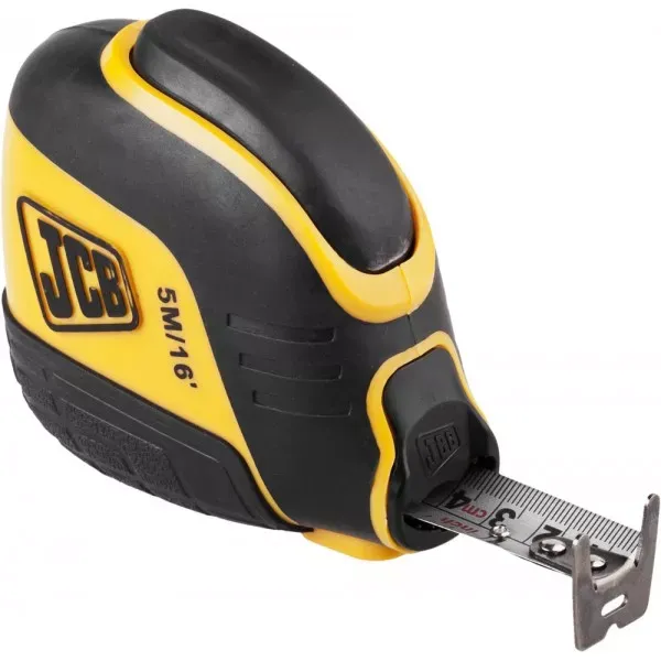 Рулетка JCB, автостоп, двусторонняя шкала, двухкомпонентный корпус, 5м JMS003 купить в Челябинске