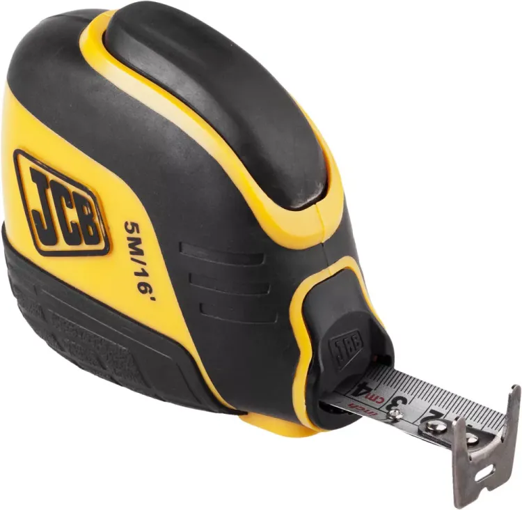 Рулетка JCB, автостоп, двусторонняя шкала, двухкомпонентный корпус, 5м JMS003 купить в Челябинске